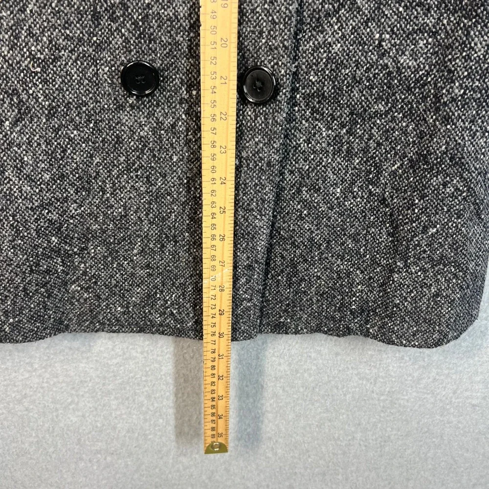 J.Crew Womens Wool Blend Tweed Peacoat Black White Salt and Pepper Large RN77388 - Picture 8 of 8
